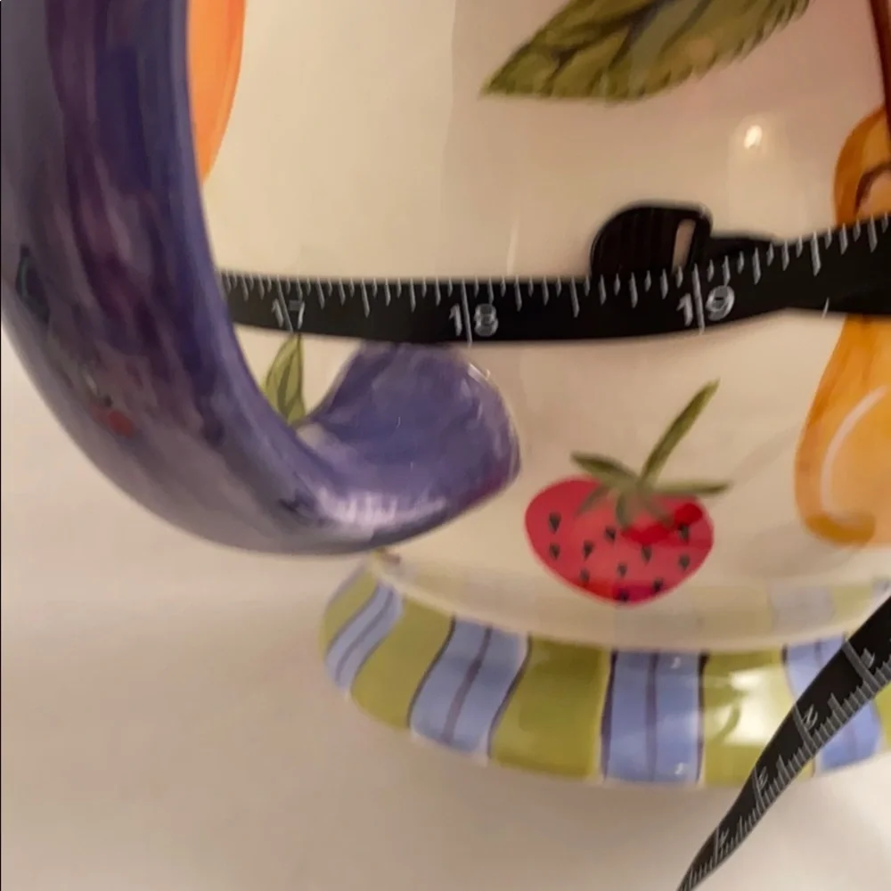 Zrike Fruit Medley multicolor ceramic tea pot